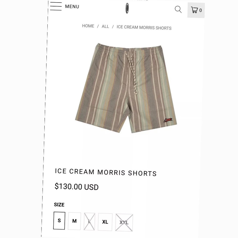 Billionaire Boys Ice Cream Morris Short  M $135